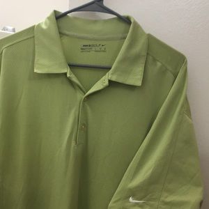 Nike - Lime Green Fit-Dry Polo